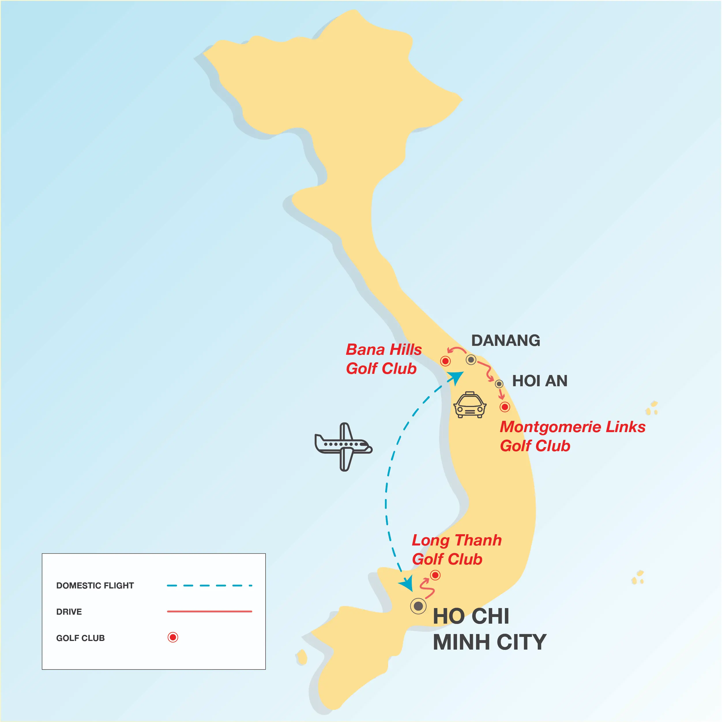Map 7d vietnam golf tour golftour