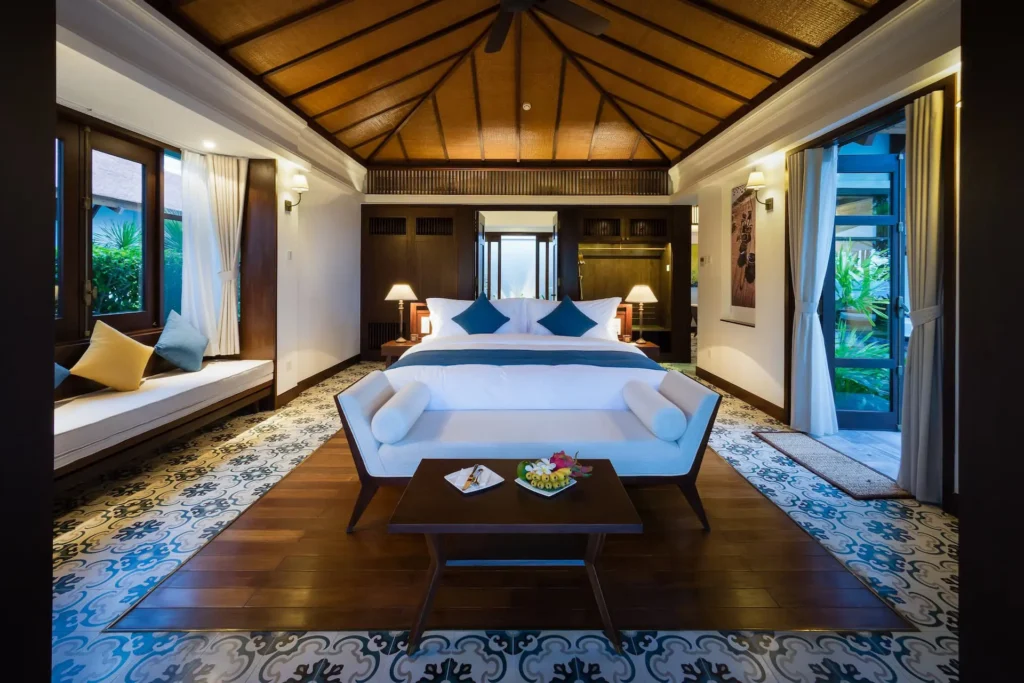 The anam villa bed roomm