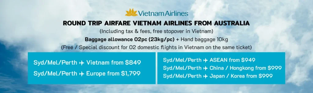Promo airfare vn airlines from australia