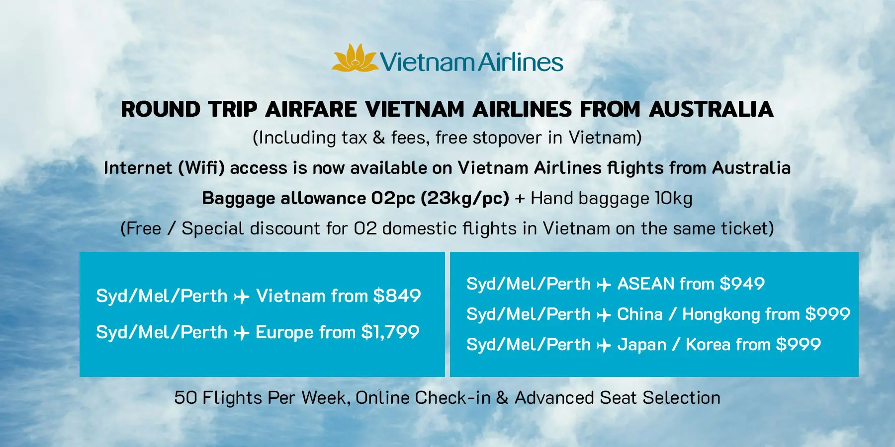 Round trip airfare vnairlines
